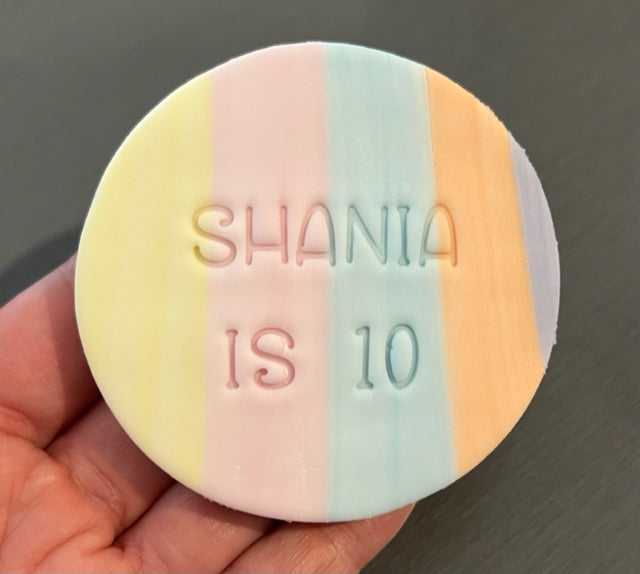 Personalized rainbow sugar cookies